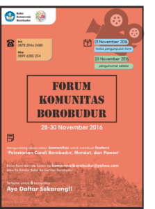 Read more about the article FORUM KOMUNITAS BOROBUDUR 2016