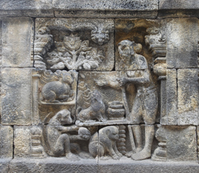 Borobudur relief candi tentang kehidupan pada dipahatkan Sejarah Candi