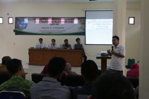 Salah satu sesi pemaparan proposal penelitian pada BPNB Aceh.