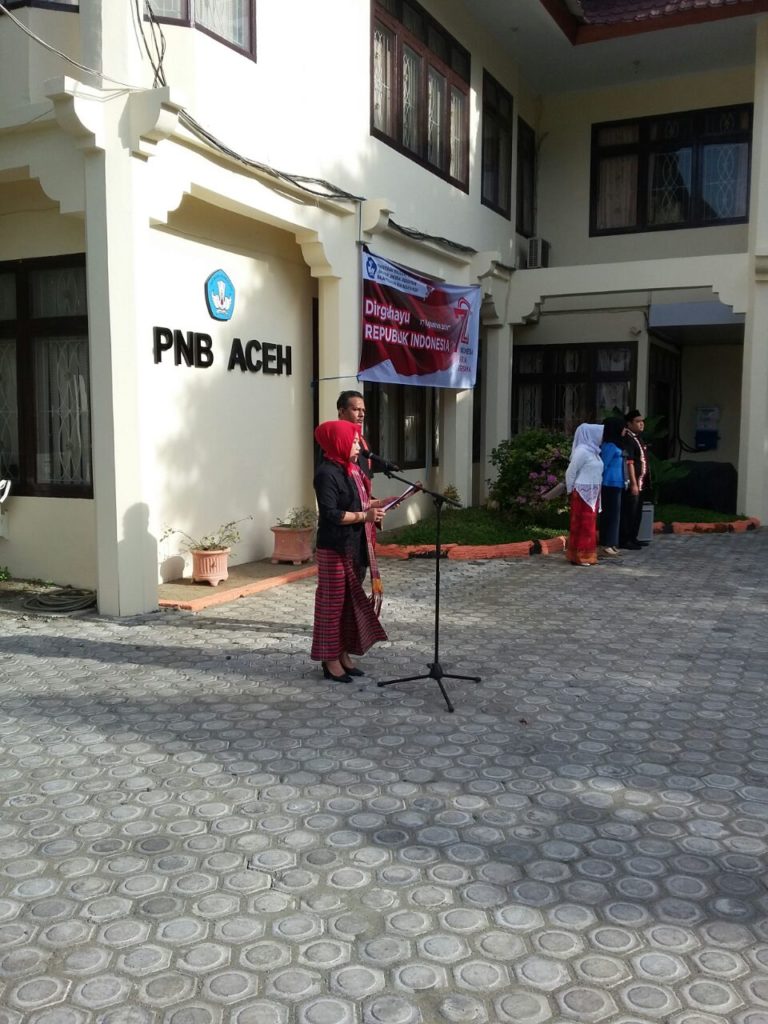 Pidato resmi Menteri Pendidikan dan Kebudayaan yang dibacakan oleh Kepala BPNB Aceh.
