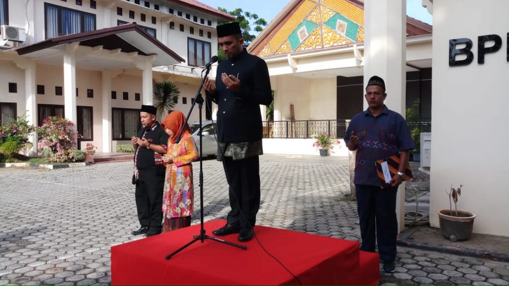 Pembina Upacara Peringatan Hari Lahir Pancasila 2019 pada BPNB Aceh.