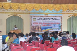 Pembukaan audisi Gita Bahana Nusantara di Gedung Sasana Wiyata Kompleks Dinas Pendidikan dan Kebudayaan Prov. Papaua