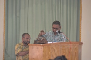 Pembukaan Audisi Gita Bahana Nusantara Prov.Papua  dibuka oleh Ka.Bidang Kebudayaan Dinas Pendidikan dan Kebudayaan Prov.Papua Bpk. Aloysius  Nafurbenan