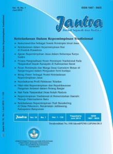 Jantra Volume 10 No. 1, Juni 2015