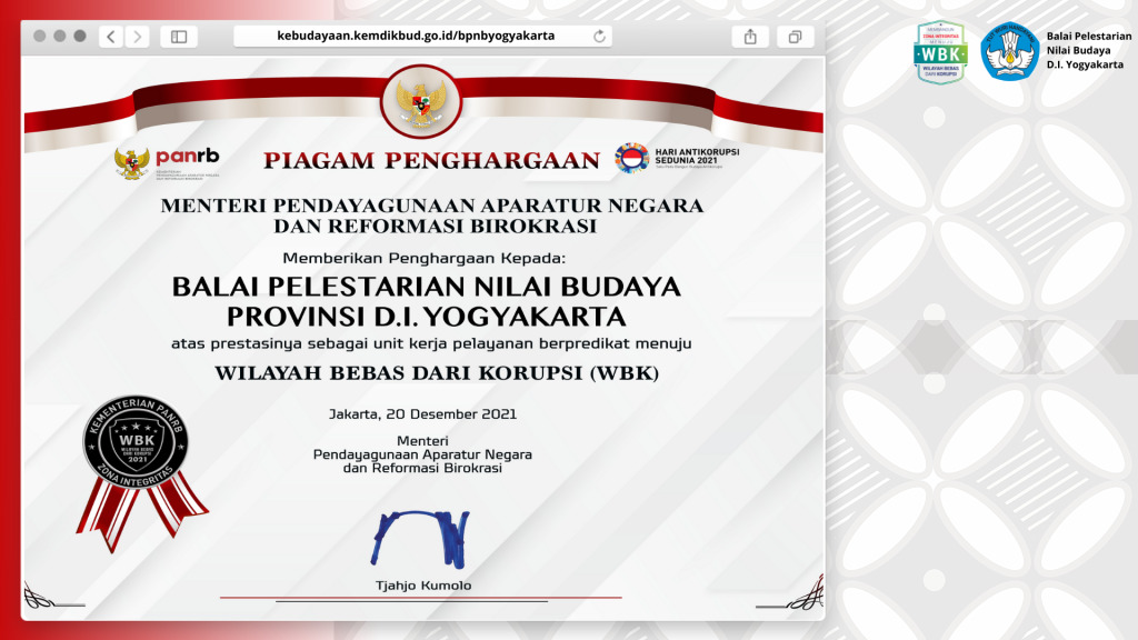 WBK BPNB D.I. Yogyakarta 2021 2021