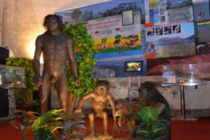 Keluarga Homoerectus yang setia menemani pengunjung pameran