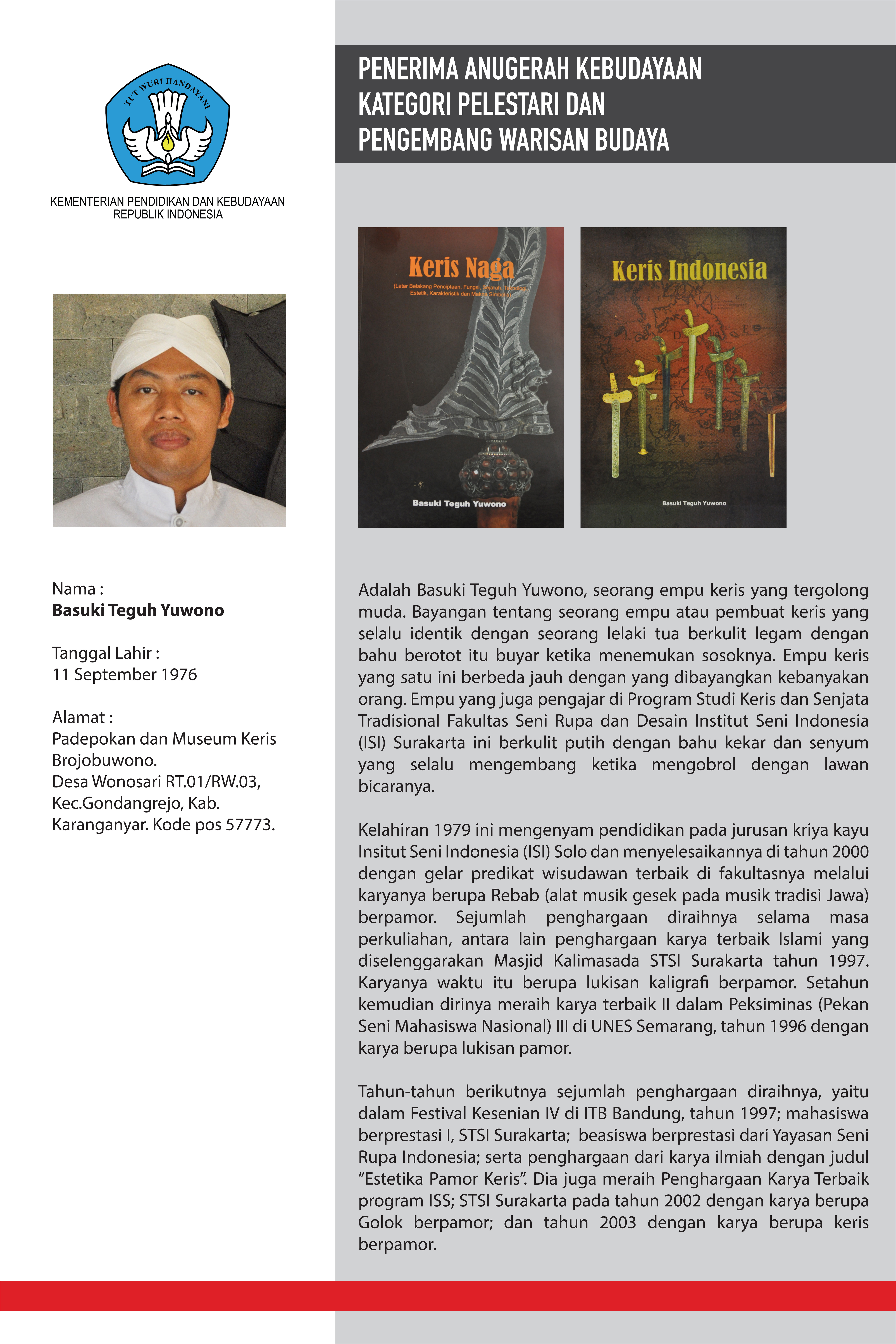 Pelestari dan Pengembang Keris Indonesia