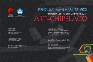 Poster Pengumuman Hasil Seleksi Pameran Seni Rupa Nusantara 2015