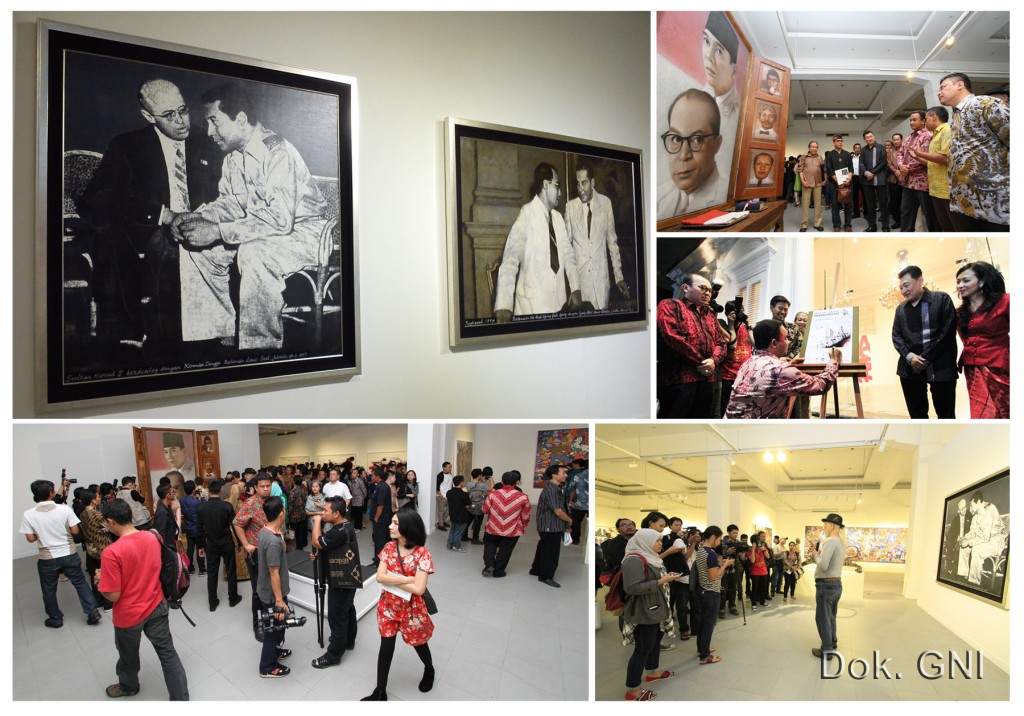 Suasana pembukaan pameran Langkah Kepalang Dekolonisasi di Galeri Nasional Indonesia