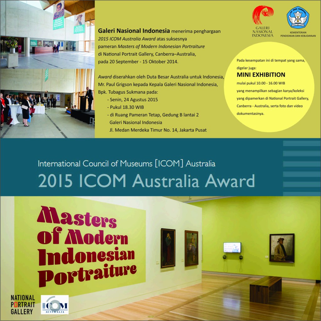 Galeri Nasional Akan Menerima Penghargaan 2015 ICOM Australia Award 