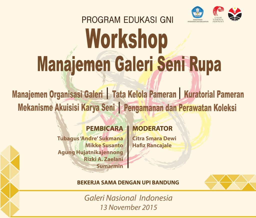 Galeri Nasional Indonesia akan gelar Workshop Manajemen Galeri Seni Rupa