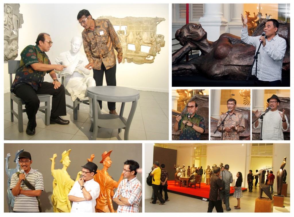 Suasana Press Tour dan Pembukaan Pameran Tunggal Purjito "Memorandum" di Galeri Nasional Indonesia.