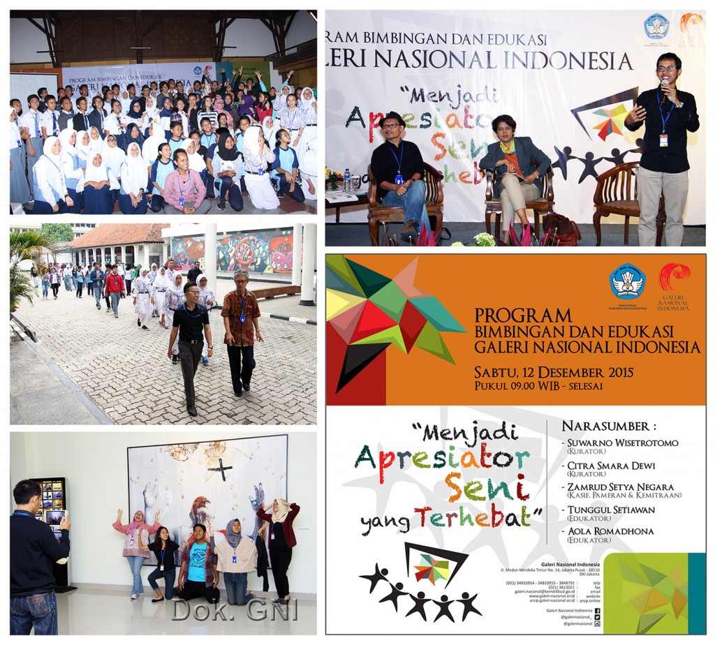 Program Bimbingan dan Edukasi "Menjadi Apresiator Seni yang Terhebat" di Galeri Nasional Indonesia berlangsung seru.
