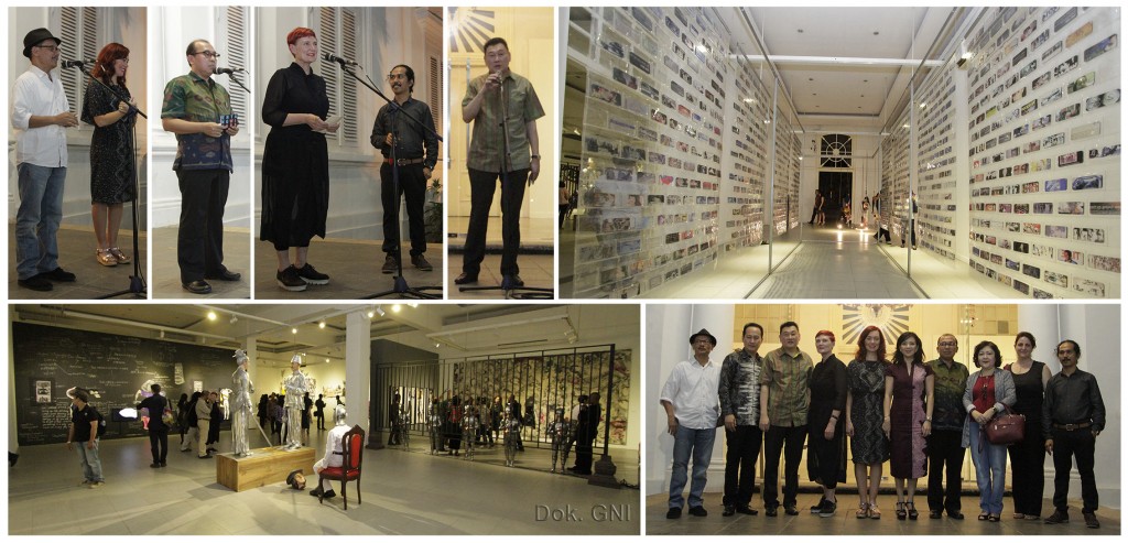 Suasana pembukaan Pameran “Conversation: Endless Acts in Human History” di Galeri Nasional Indonesia 