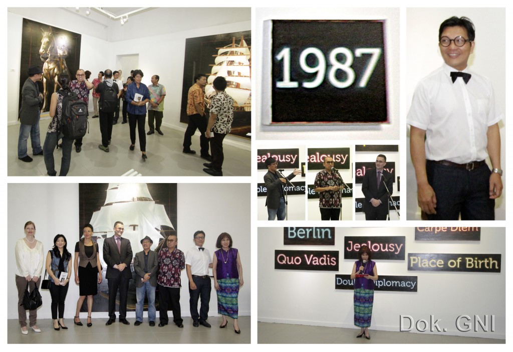 Suasana Pameran Tunggal Fendry Ekel "1987" di Gedung B Galeri Nasional Indonesia.