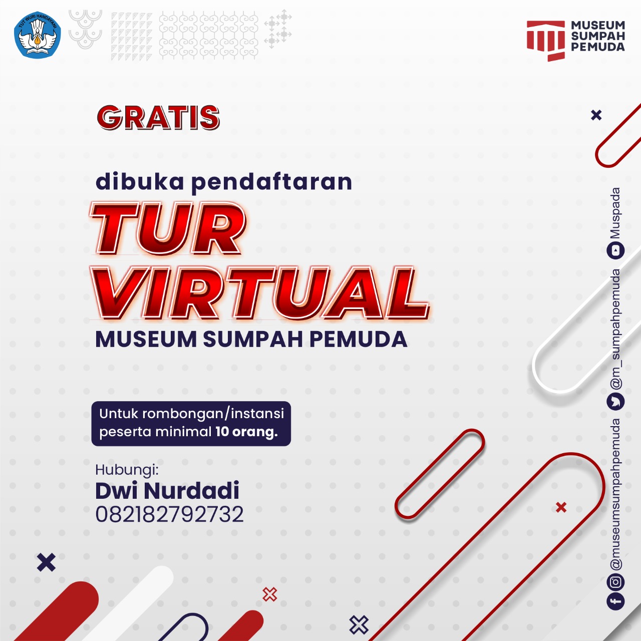 Read more about the article Pendaftaran Tur Virtual Museum Sumpah Pemuda