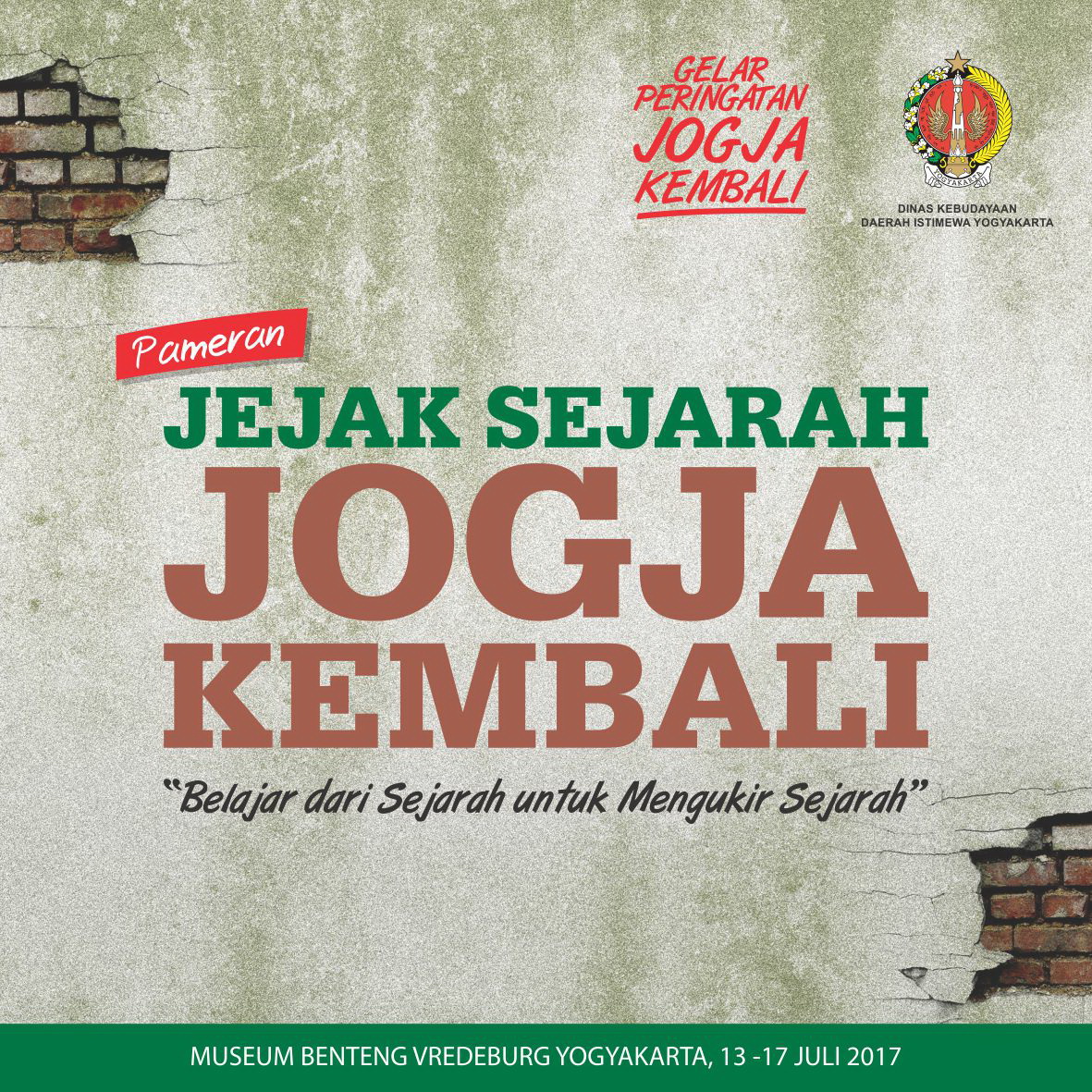 Read more about the article “Jejak Sejarah Jogja Kembali” Pameran Dinas Kebudayaan DIY digelar di Museum Benteng Vredeburg