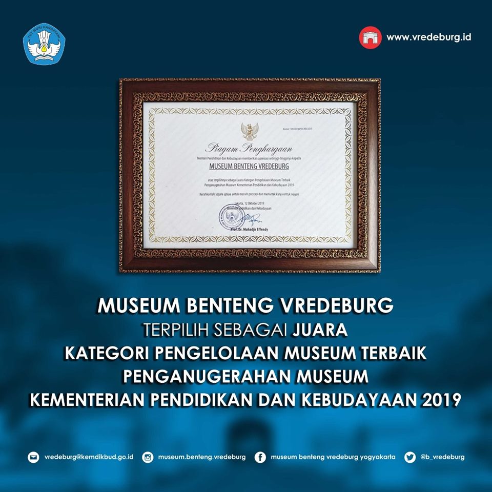 Read more about the article Di Hari Museum Indonesia 2019, Museum Benteng Vredeburg Kembali Raih Penghargaan
