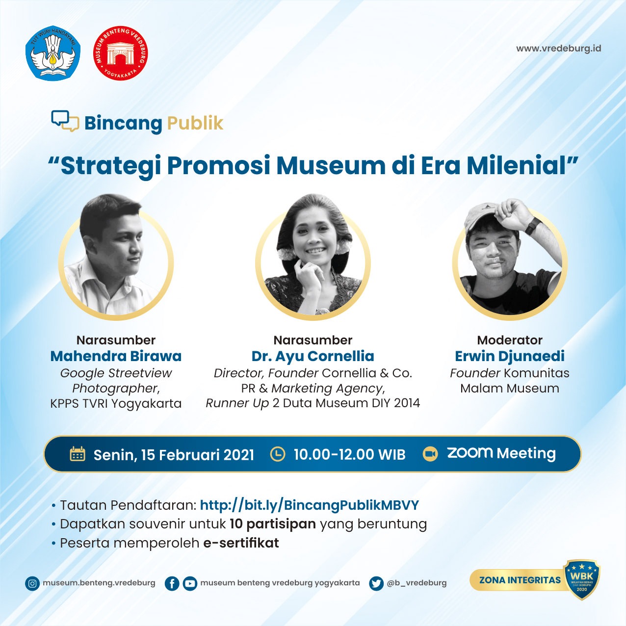 Read more about the article Bincang Publik “Strategi Promosi Museum di Era Milenial”