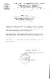 Read more about the article Pengumuman Penerimaan Tenaga Pengamanan Honorer Balai Konservasi Borobudur