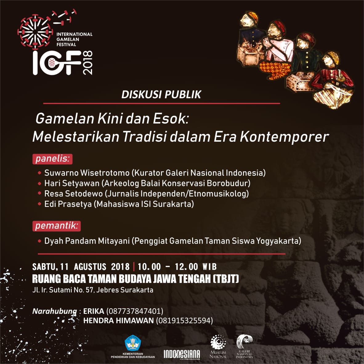You are currently viewing Diskusi Publik ‘Gamelan Kini dan Esok : Melestarikan Tradisi dalam Era Kontemporer’