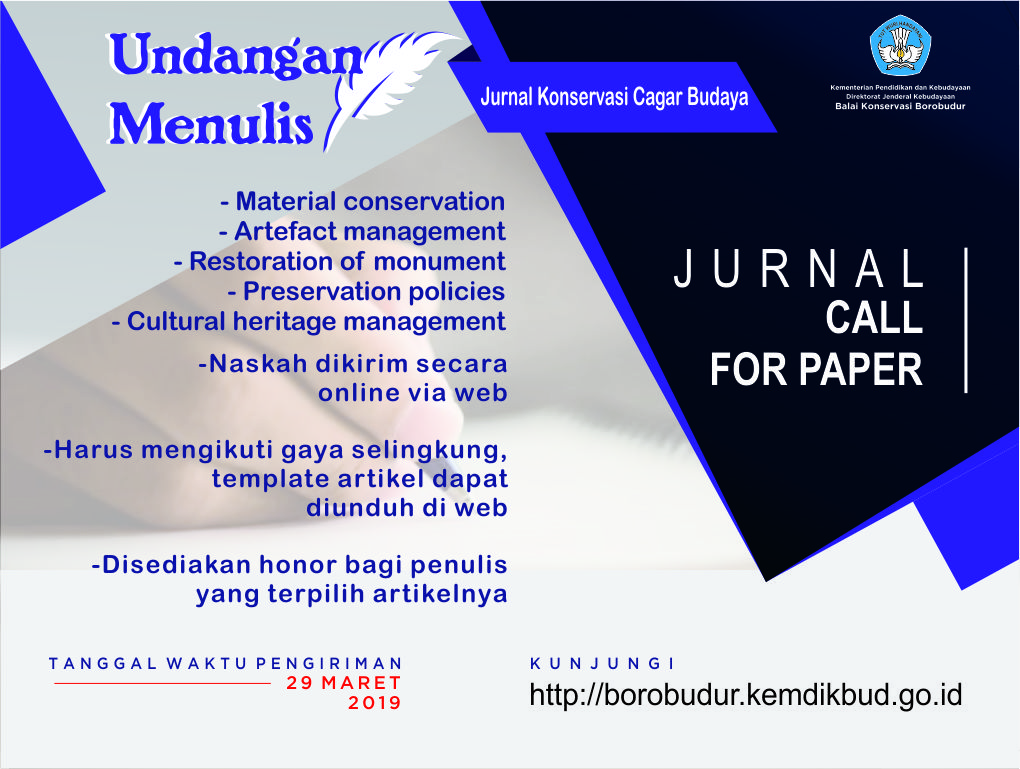 You are currently viewing Undangan Menulis Jurnal Konservasi Cagar Budaya