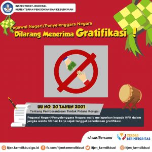 Read more about the article Dilarang Menerima Gratifikasi