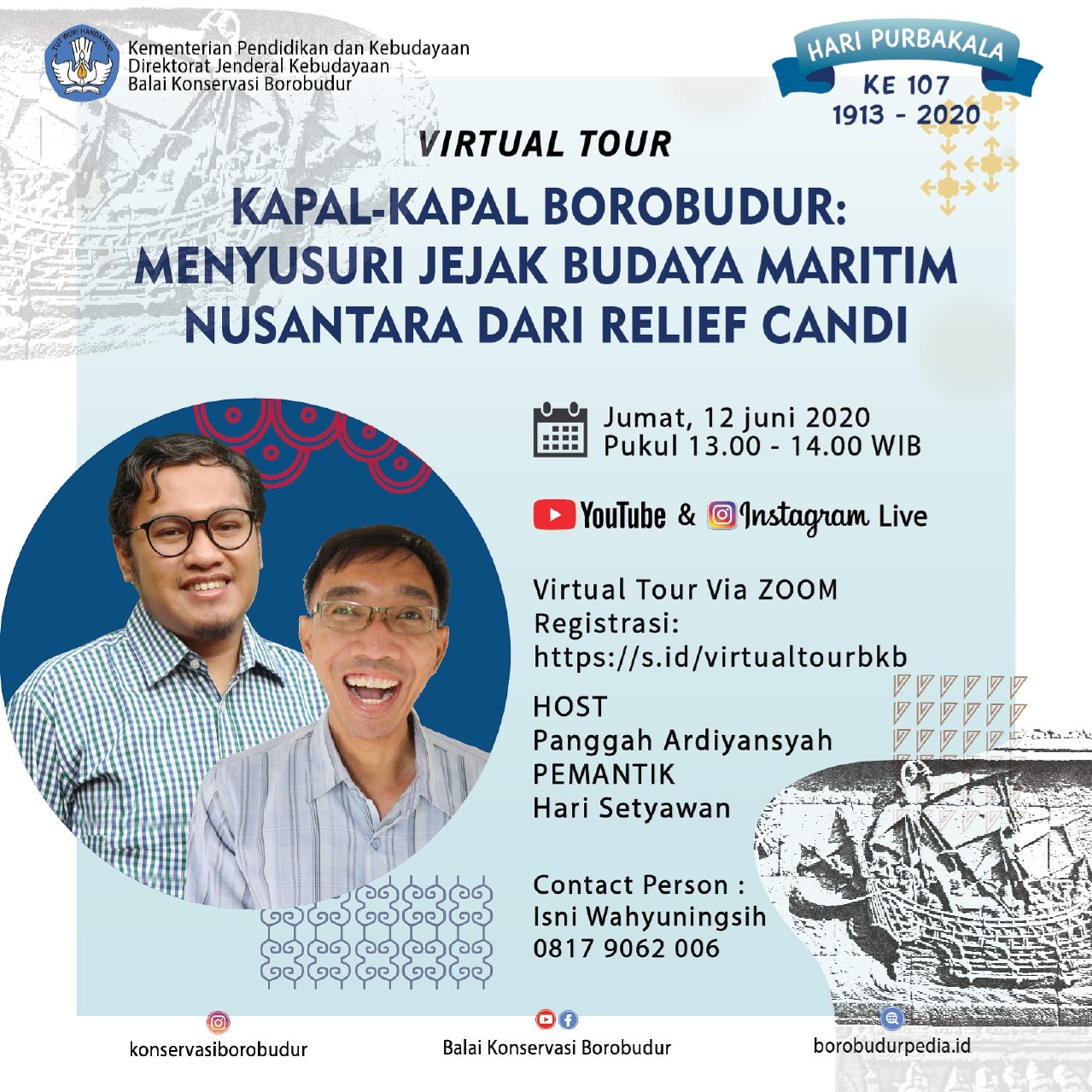 You are currently viewing Materi dan Sertifikat Digital Virtual  Tour “Kapal-kapal Borobudur : Menyusuri Jejak Budaya Maritim Nusantara dari Relief Candi”