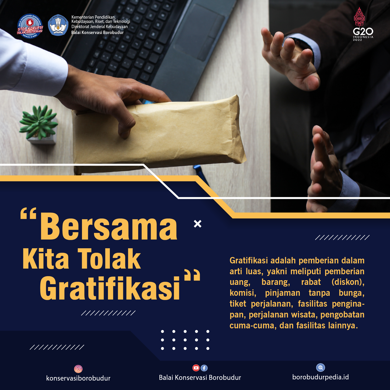 Read more about the article Balai Konservasi Borobudur Tolak Gratifikasi