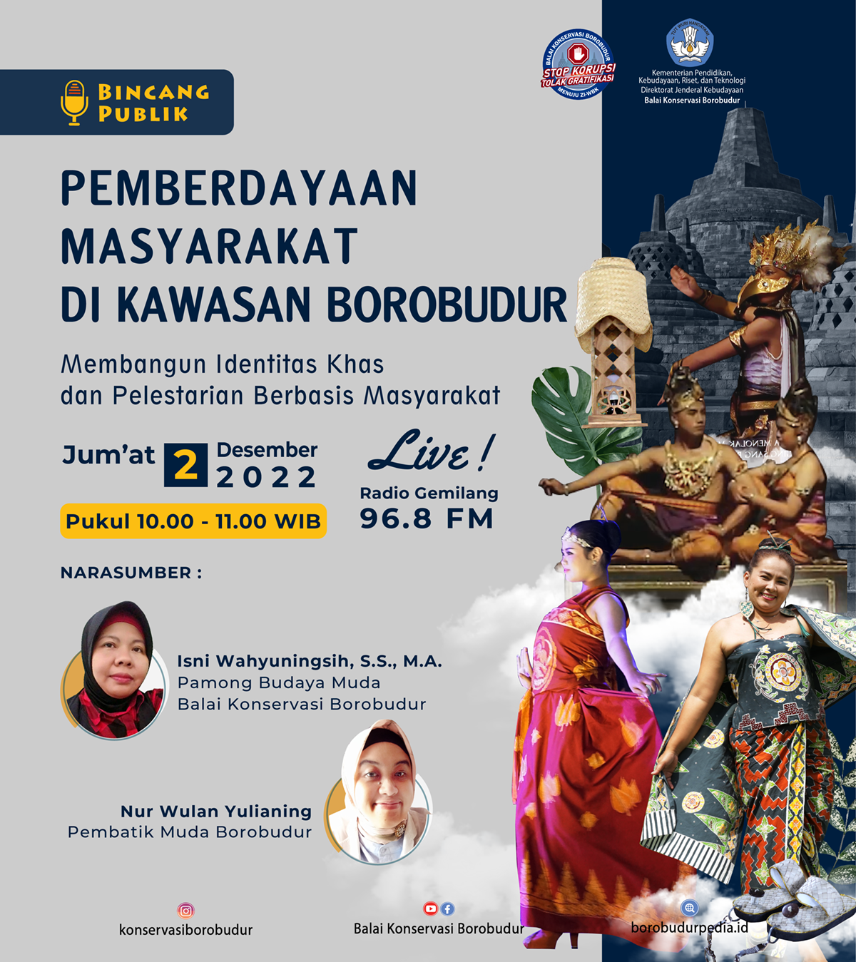 Read more about the article Bincang Publik Pemberdayaan Masyarakat di Kawasan Borobudur