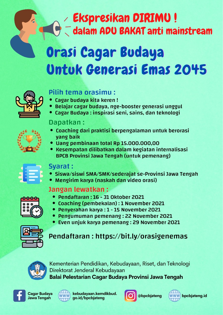 Read more about the article Lomba Orasi Cagar Budaya BPCB Prov. Jawa Tengah