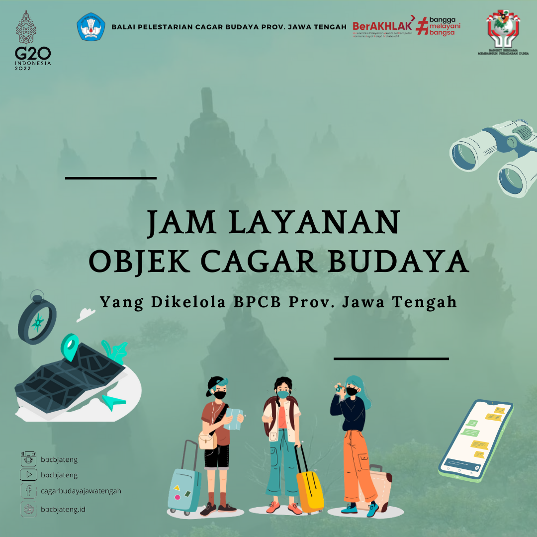 Read more about the article Jam Layanan Objek Cagar Budaya Yang Dikelola BPCB Prov. Jawa Tengah
