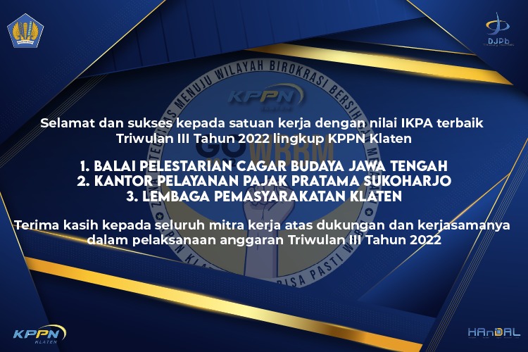 You are currently viewing BPCB Prov. Jawa Tengah Raih Nilai Sempurna IKPA Triwulan III