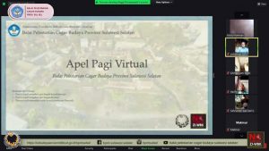 Read more about the article Balai Pelestarian Cagar Budaya Provinsi Sulawesi Selatan kembali melaksanakan Apel Virtual, Senin, 25 Oktober 2021.