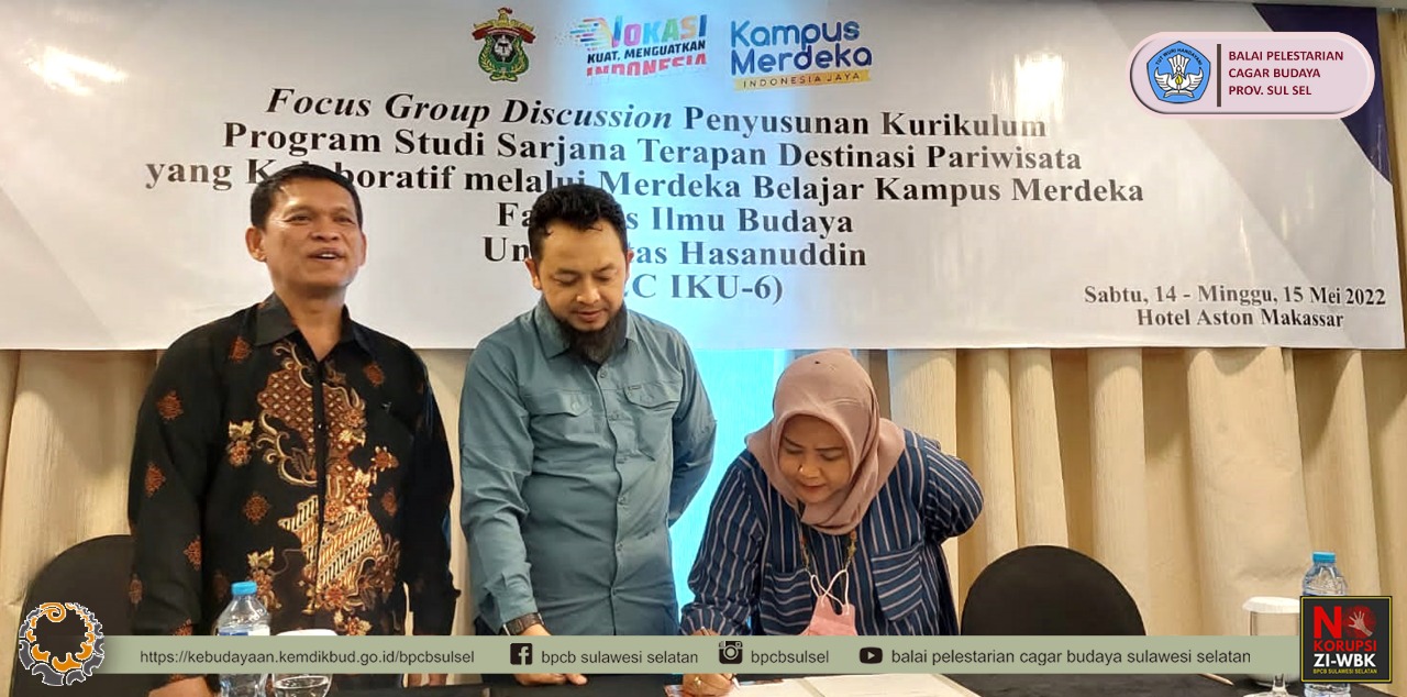 Read more about the article Universitas Hasanuddin mengundang BPCB Prov. Sulawesi Selatan menghadiri Focus Group Discussion