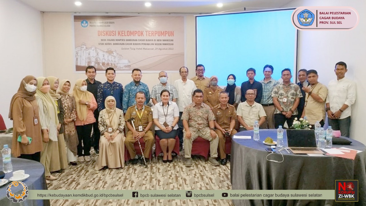 You are currently viewing Diskusi Kelompok Terpumpun Hasil Kajian Adaptasi Bangunan Cagar Budaya Pengadilan Negeri Makassar