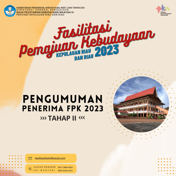 Fasilitasi Pemajuan Kebudayaan 2023 Tahap II