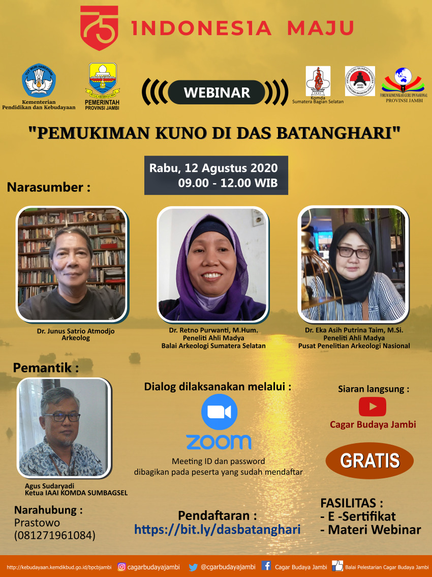 Webinar : Pemukiman Kuno di DAS Batanghari