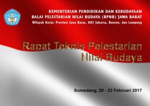 Read more about the article Rapat Teknis Pelestarian Nilai Budaya Tahun 2017