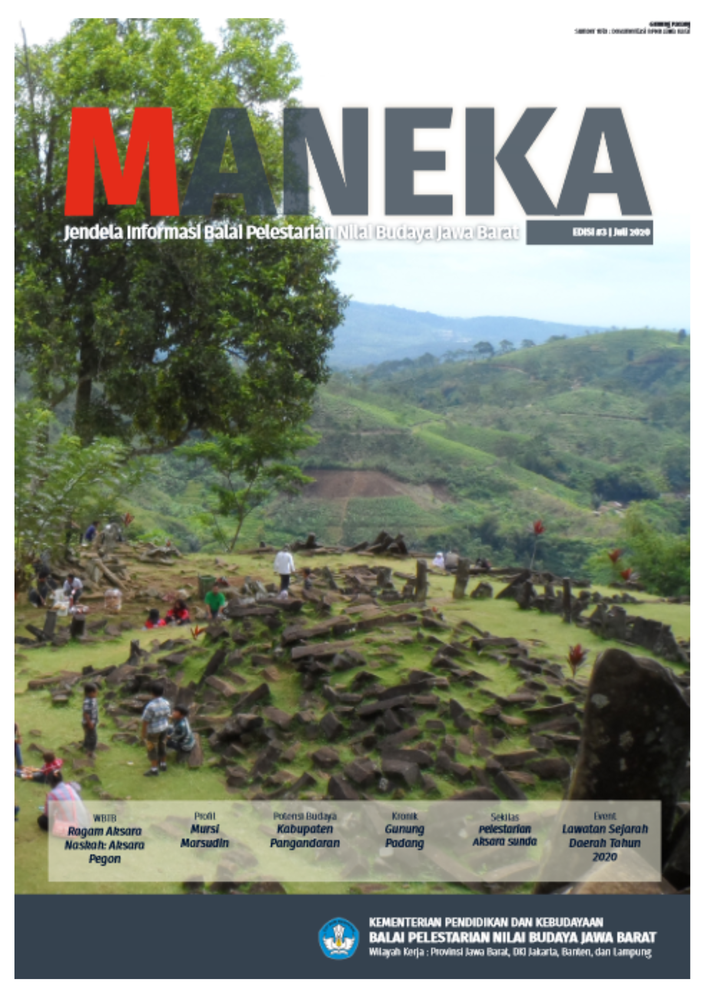 You are currently viewing MANEKA Vol.2 No.1- EDISI #3 Juli 2020 – Jendela Informasi Balai Pelestarian Nilai Budaya Jawa Barat