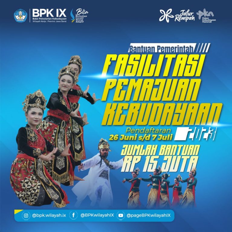 Read more about the article Bantuan Pemerintah Fasilitasi Pemajuan Kebudayaan Tahun 2023