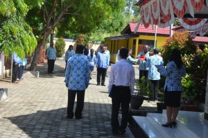 Suasana Upacara HUT RI ke-70 di BPNB  Jayapura