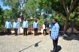 Para Staf BPNB Jayapura yang bertugas dalam upacara HUT RI ke-70 