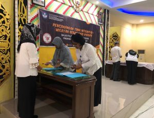 Read more about the article Pencanangan Pembangunan Zona  Integritas – Wilayah Bebas dari Korupsi (ZI – WBK) di lingkungan BPNB Prov. Kalimantan Barat