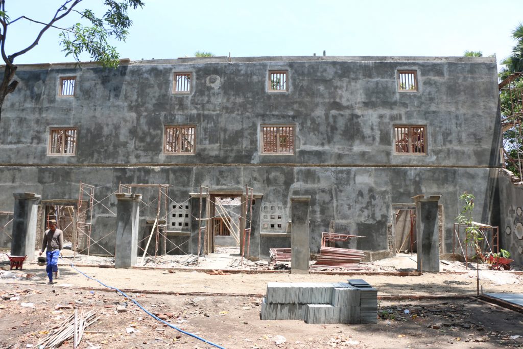 Gedung Pulantara saat dilakukan revitalisasi.