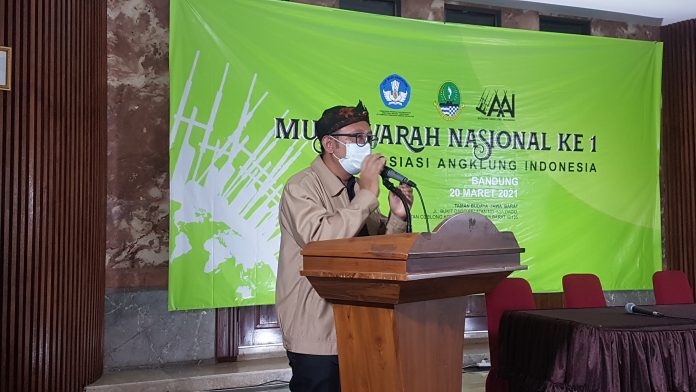 Sambutan Direktur Pembinaan Tenaga dan Lembaga Kebudayaan pada Musyawarah Nasional Ke-1 Assosiasi Angklung Indonesia