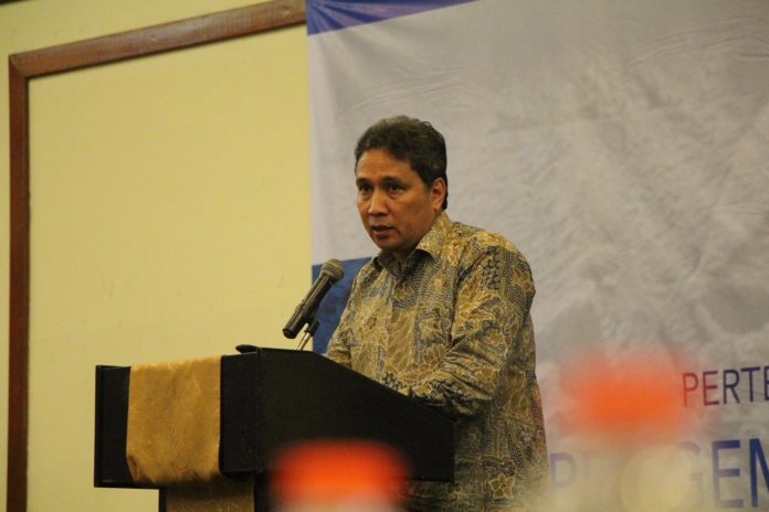 Direktur Jenderal Kebudayaa, Hilmar Farid, saat memberikan sambutan sekaligus membuka Kongres IAAI 2017 dan PIA XIV di Bogor.