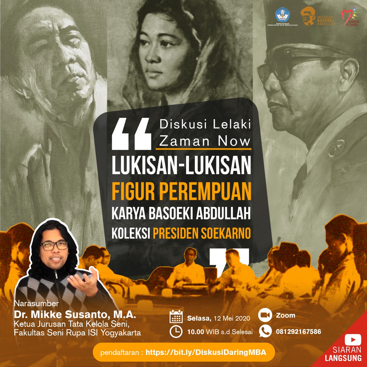 Read more about the article Diskusi Daring Museum Basoeki Abdullah “Lukisan-Lukisan Figur Perempuan karya Basoeki Abdullah Koleksi Presiden Sukarno”