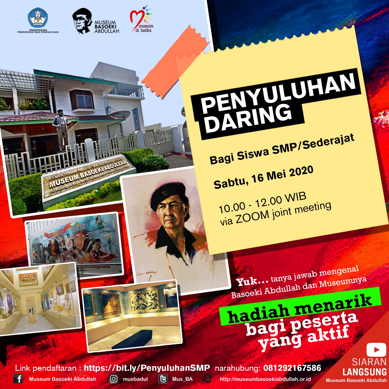 Read more about the article Penyuluhan Daring Museum Basoeki Abdullah Tingkat SMP/Sederajat