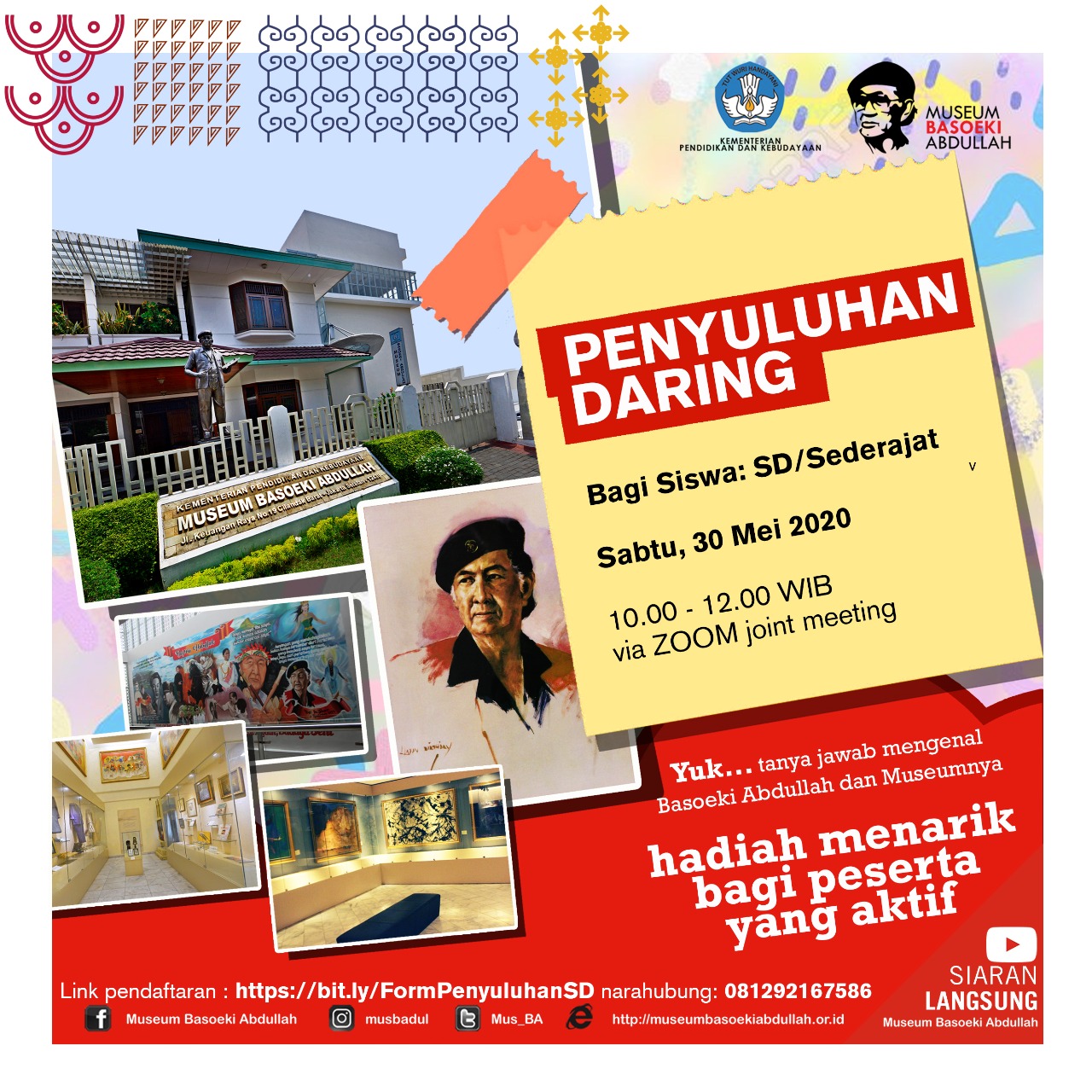 Read more about the article Penyuluhan Daring Museum Basoeki Abdullah Tingkat SD/Sederajat